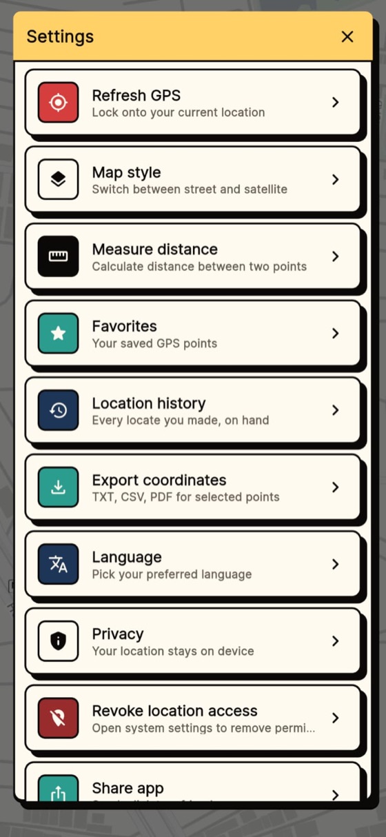 GPS Coordinates Map screenshot 2