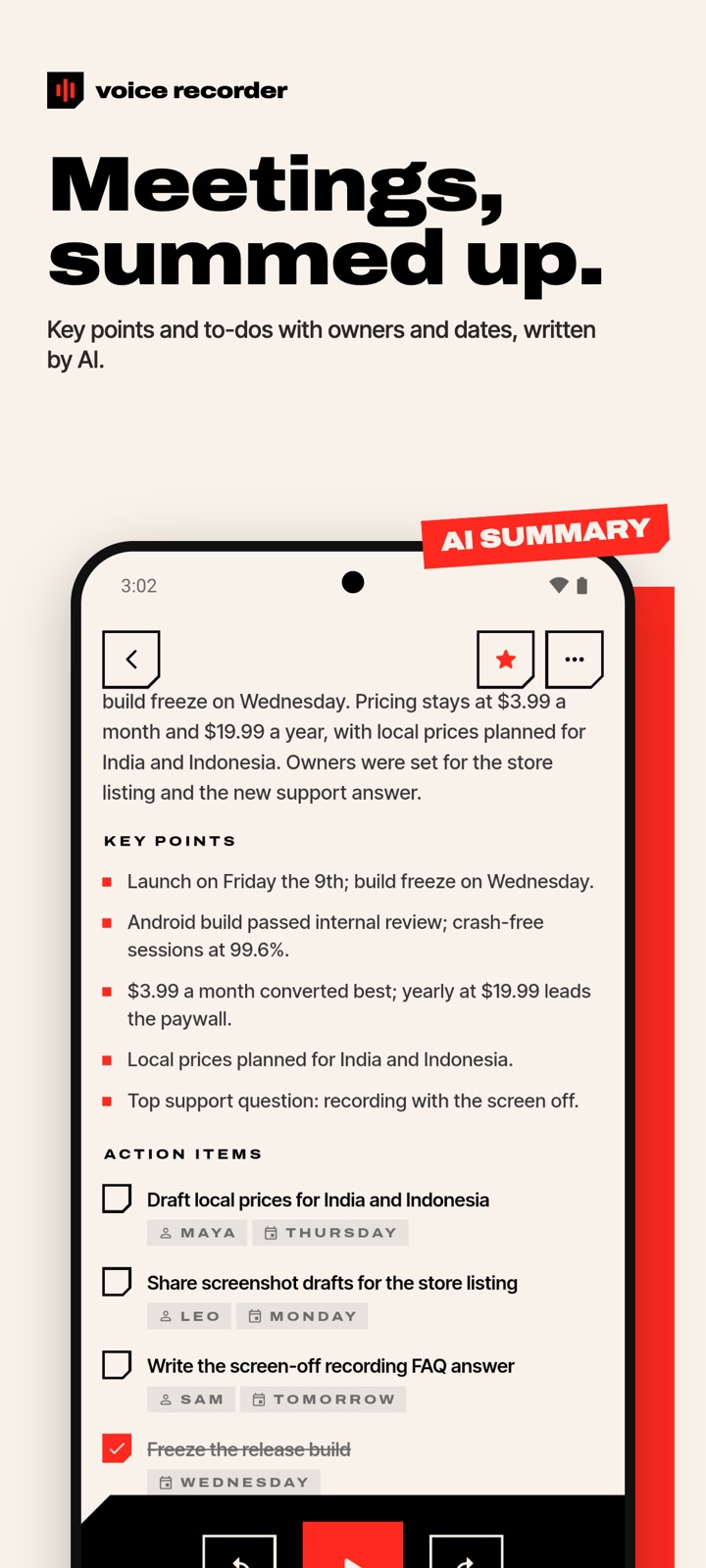 Voice Recorder: Transcribe AI screenshot 2